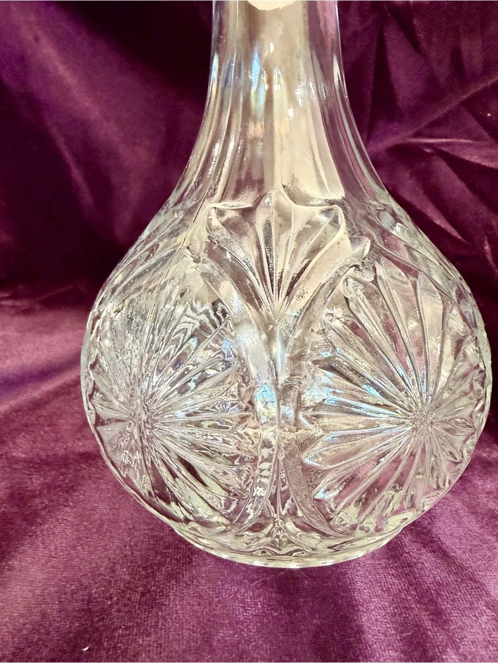 Vintage Anchor Hocking Medallion Clear Glass Decanter